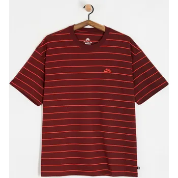 Pánské tričko Nike SB Stripe (dark team red) XL, vínově červená