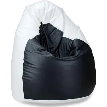 Taburet Sedací pytel SAKO 100 cm - bílá + černá