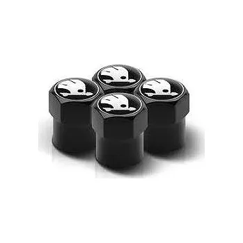 Tuning MJakes krytky ventilků hranaté černé pro vozy ŠKODA