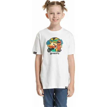 Chlapecké tričko Dětské tričko Meatfly Moto bílá 158
