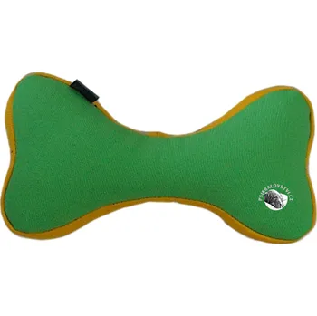 tréninková pomůcka pro psa Aport Bracco Teacher Dummy Bone Kost 250g Green-yellow