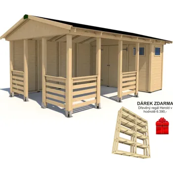 Zahradní altán Zahradní Altán HEROLD A3355 AAX Plus s boční stěnou (3,1 + 14,1 m2)