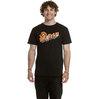 Pánská móda Meatfly pánské tričko Matal Black | Černá | Velikost XXXL | 100% bavlna