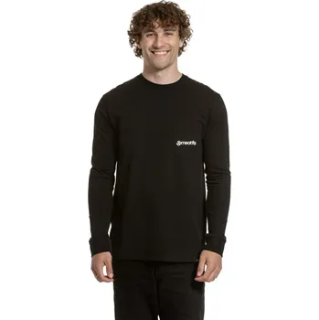 Pánské tričko Meatfly pánské tričko s dlouhým rukávem Harvey Black | Černá | Velikost S | 100% bavlna