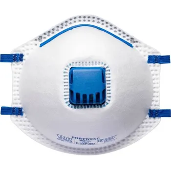 respirátor PortWest | Respirátor FFP2 s výdechovým ventilkem - White / bílá