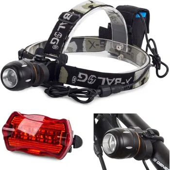 Sport Čelovka LED sada osvětlení na kolo přední i zadní s příslušenstvím Bailong® B06B