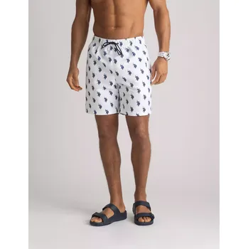 Pánské plavky U.S. Polo Assn. pánské plavky 7" ALL bílé L