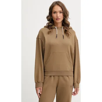 Dámská mikina Bavlněná mikina Pinko dámská, hnědá barva, s kapucí, hladká, 105507 A2RB 105507.A2RB 82X, vel. M