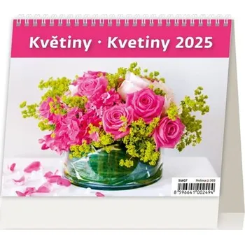 Kalendář Květiny 2025 - stolní kalendář