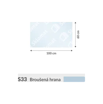 Zrcadlo S33 sklo pod kamna 12mm 100 x 60 cm