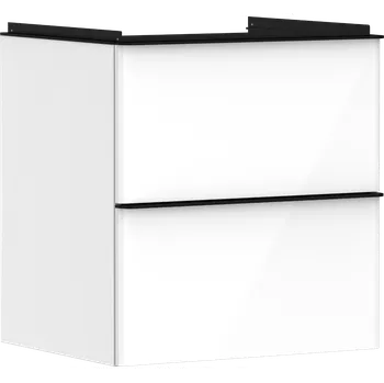 Koupelnový nábytek Hansgrohe Xelu Q skříňka pod umyvadlo bílá s vysokým leskem 580/475 se 2 zásuvkami, 54023670