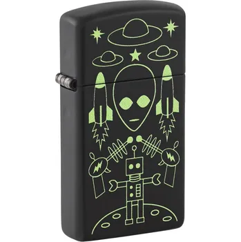 Benzínový zapalovač Zippo Slim® Alien Invasion Design