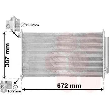 Výparník klimatizace Kondenzátor, klimatizace VAN WEZEL 25005276