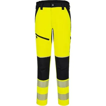 PortWest | Strečové kalhoty PW3 Hi-Vis - Yellow/Black / M / M / žlutá