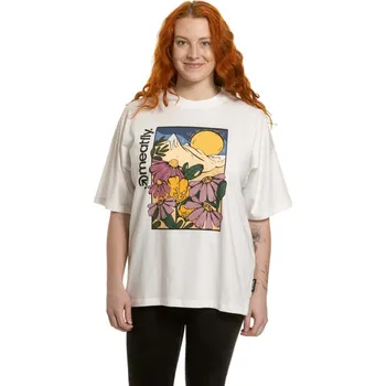 Dámské tričko Meatfly dámské tričko Vexey White Flowers | Bílá | Velikost XL | 100% bavlna