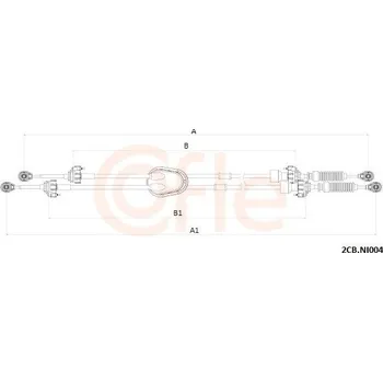 Tažné lanko, ruční převodovka COFLE 2CB.NI004