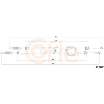 Tažné lanko, ruční převodovka COFLE 18.1805