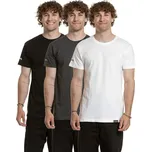 Meatfly balení pánských triček Basic Multipack Black/Charcoal Heather/White | Černá | Velikost L