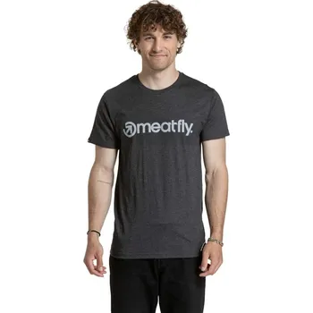 Pánské tričko Meatfly pánské tričko MF Logo Charcoal Heather | Šedá | Velikost XXL