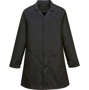 Gastro oděv PortWest | ESD antistatický plášť - Black / XS / XS / černá
