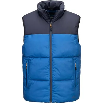 Pánská vesta PortWest | KX3 zateplená prošívaná vesta - Quartz/Dark Navy / XXXL / 3XL / modrá