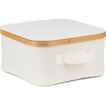 Úložný box Úložný box G21 30 x 30 x 15 cm, bambusový s víkem Barva: béžová