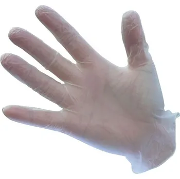 Pracovní rukavice PortWest | Jednorázové rukavice z vinylu - pudrované (Pk100) - Clear / M / M / bílá