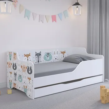 Dětská postel Dětská postel s lesními zvířátky 160x80 cm