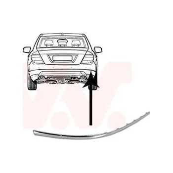 Lišta karosérie Ozdobná / ochranná lišta, nárazník VAN WEZEL 3091554