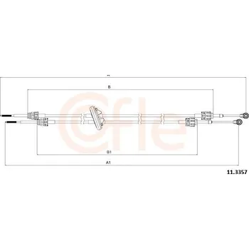 Tažné lanko, ruční převodovka COFLE 11.3357