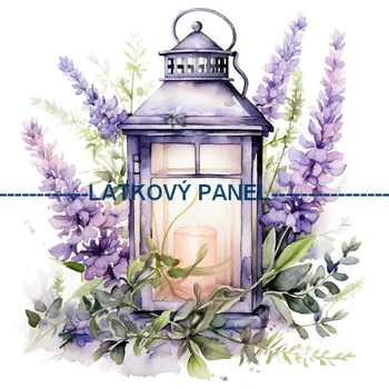 Látkový panel - Levandule - LE-56 Velikost: 30x30cm, Materiál: Kočárkovina