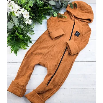 Kojenecký overall Kulišárny Mušelínový rostoucí overal BRONZ VELIKOST: 68