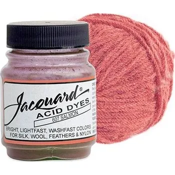 Speciální výtvarná barva Barva Jacquard Acid na vlnu a hedvábí odstín 607 Lososová