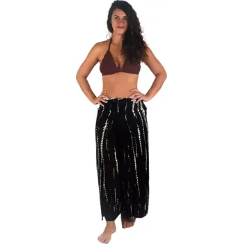 Dámské kalhoty Batikované kalhoty / kalhoty s rozparky / kalhotová sukně Sayuri Black, Sittar UNI