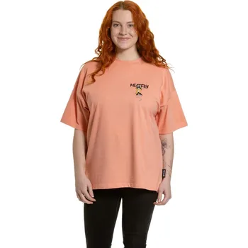 Meatfly dámské tričko Vexey Coral Almond Skeleton | Písková | Velikost L | 100% bavlna