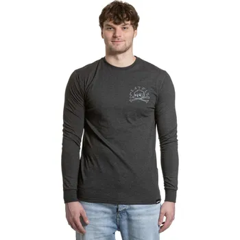 Pánská móda Meatfly pánské tričko s dlouhým rukávem Judgement 30 Charcoal Heather | Šedá | Velikost XXXL