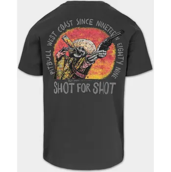 Pánské oblečení PitBull West Coast Triko SHOT FOR SHOT - šedé - PWC_PTSHFORSH_GREY Velikosti: M