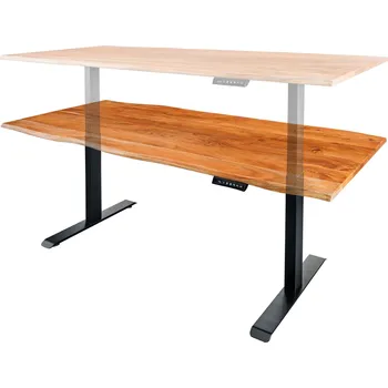 Počítačový stůl Výškově nastavitelný psací stůl MAMMUT 120 CM masiv akácie