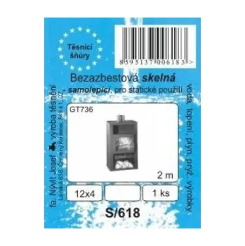 Zrcadlo SADA - šňůra bezazbestová skelná samolepící GT736 - 12 x 4 mm - 2 m