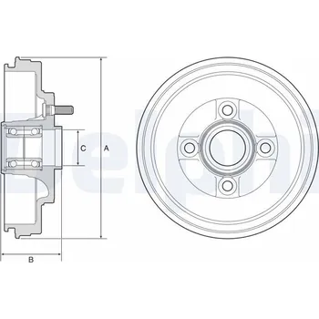 Brzdový buben Brzdový buben DELPHI BFR589