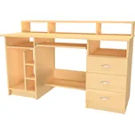 NÁBYTEK MIKULÍK s.r.o. Pracovní stůl WEST, 140x60cm, olše, pravý, s úložným prostorem Šířka: 140, Výška: 75, Dekor: javor