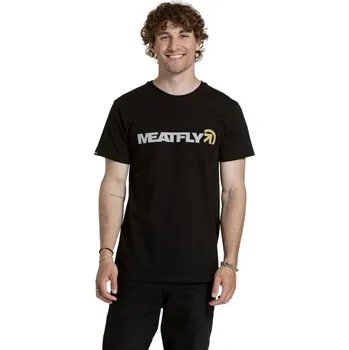 Pánské tričko Meatfly pánské tričko Logex Grey / Black | Šedá | Velikost M | 100% bavlna