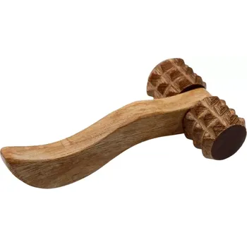 Awm Dřevěný masážní váleček Žebrovaný 19 cm