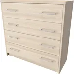 NÁBYTEK MIKULÍK s.r.o. Komoda AURA 1, olše, 90x86x36 cm, laminovaná dřevotříska, univerzální využití Šířka: 90, Výška: 86, Dekor: akácie světlá