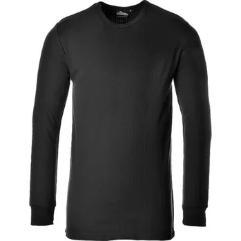 Pánské termoprádlo PortWest | Thermo triko s dlouhými rukávy - Black / XXL / 2XL / černá