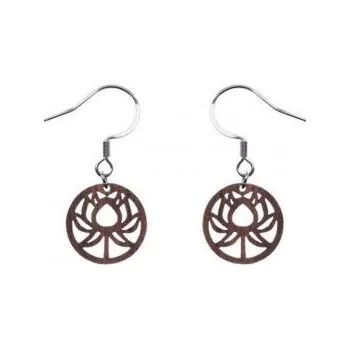 Náušnice Dřevěné náušnice Lotos Earrings s možností výměny či vrácení do 30 dnů - EAD3