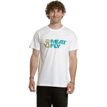 Meatfly pánské tričko Revital White | Bílá | Velikost XS | 100% bavlna