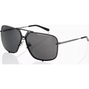 Sluneční brýle PORSCHE DESIGN Sunglasses P´8928 Turbonite Limited Edition Sluneční brýle Pilotky z titanu stříbrné s vyměnitelnými skly kouřové a zelené (Exkluzivní sluneční brýle s inovativním mechanismem výměnných skel. Moderní čtvercový tvar s exkluzivním)