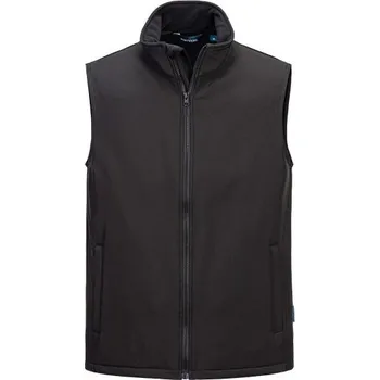 Pánská vesta PortWest | Softshelová vesta Print & Promo (2L) - Black / L / L / černá