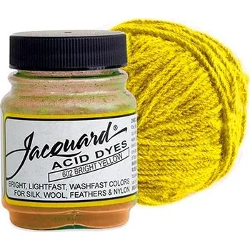Speciální výtvarná barva Barva Jacquard Acid na vlnu a hedvábí odstín 602 Sytě žlutá